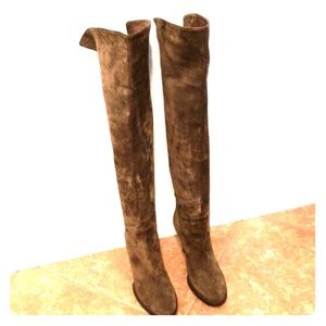 Ralph Lauren Collection over knee suede boots